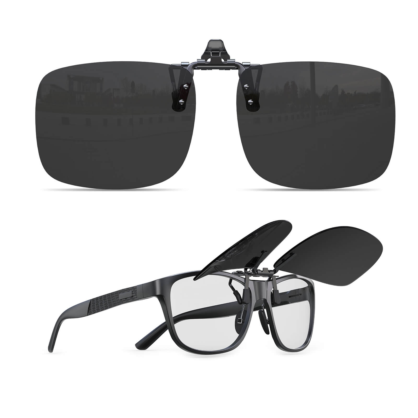 47mm 997 super black clip on sunglasses-1
