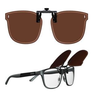 women clip on sunglasses Brown