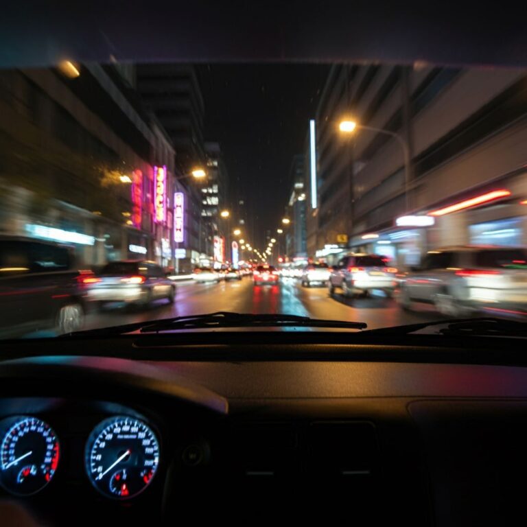 driving a car at night