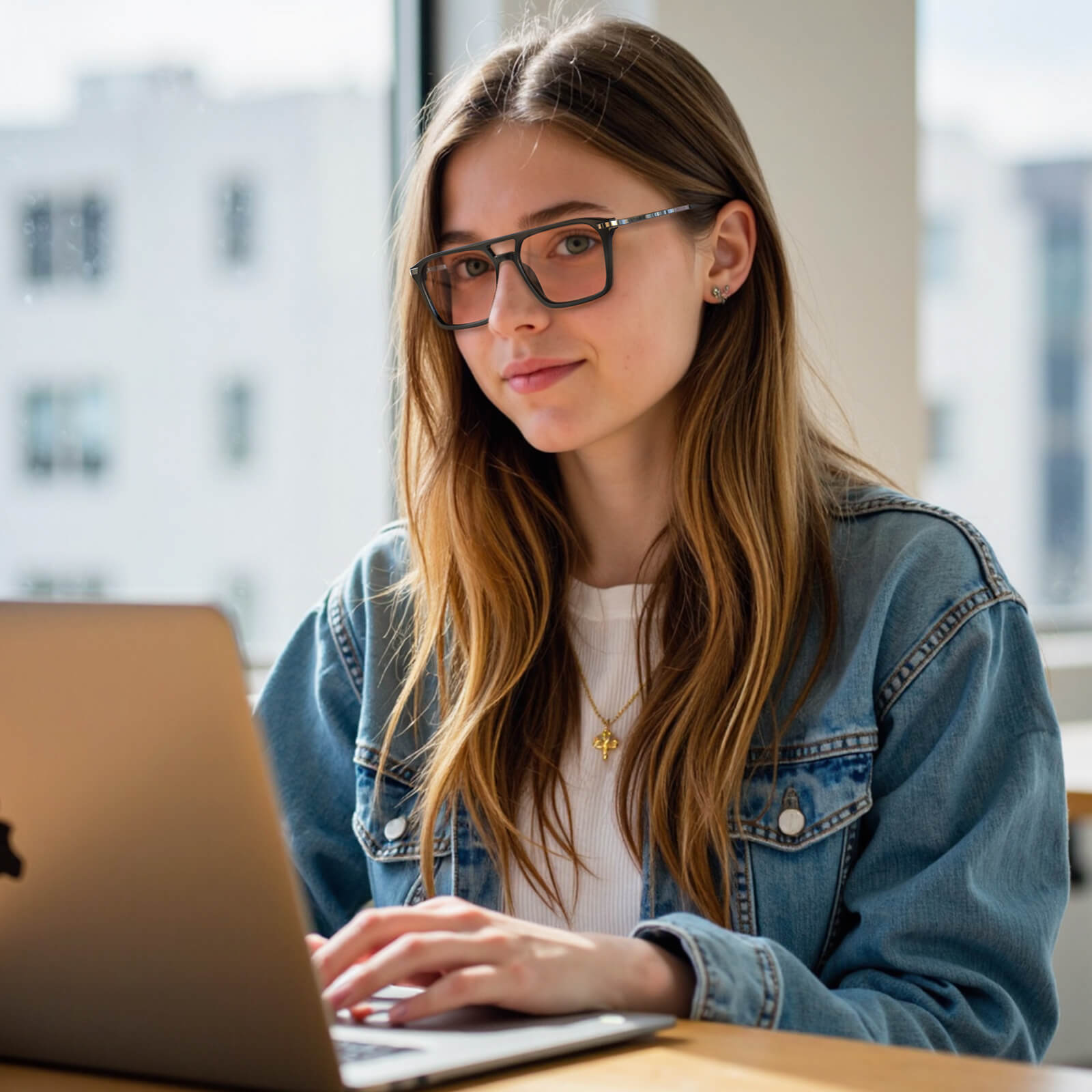 G3092 FL-41 Rose Lenses Migraine Glasses (Model)