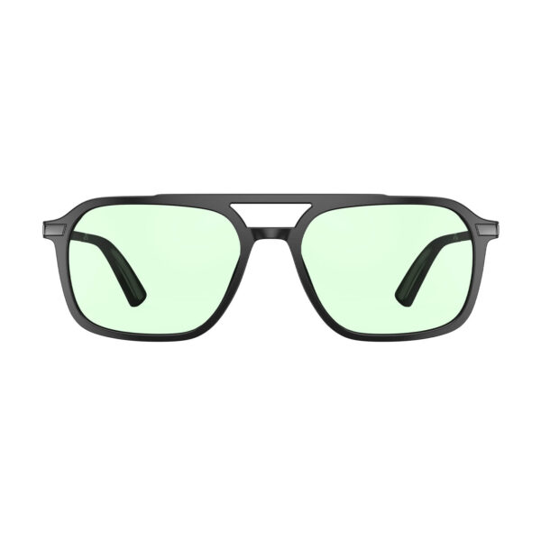 G3093 Green Lens Black Frame Blue Light Glasses