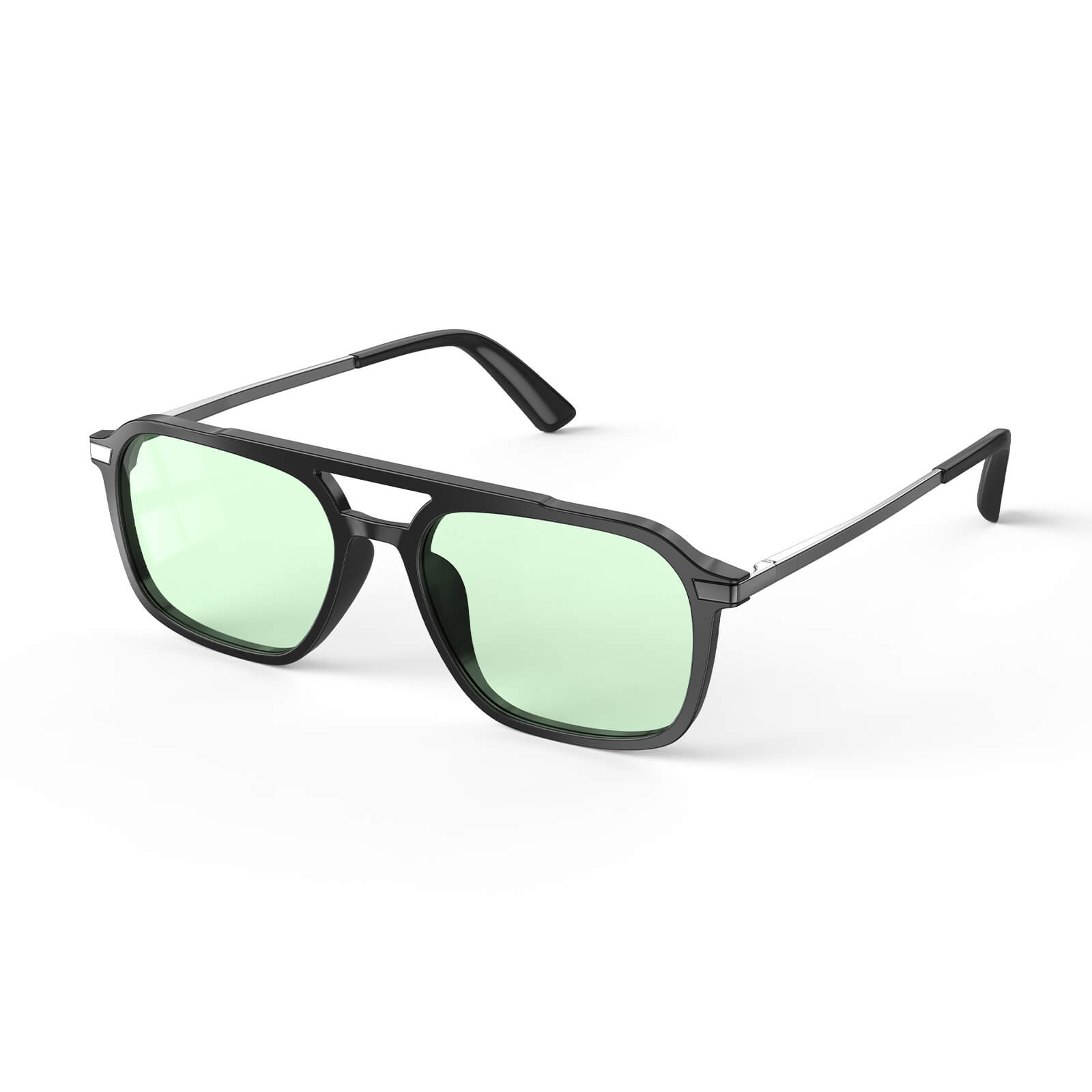 G3093 Green Lens Black Frame Blue Light Glasses (Side)