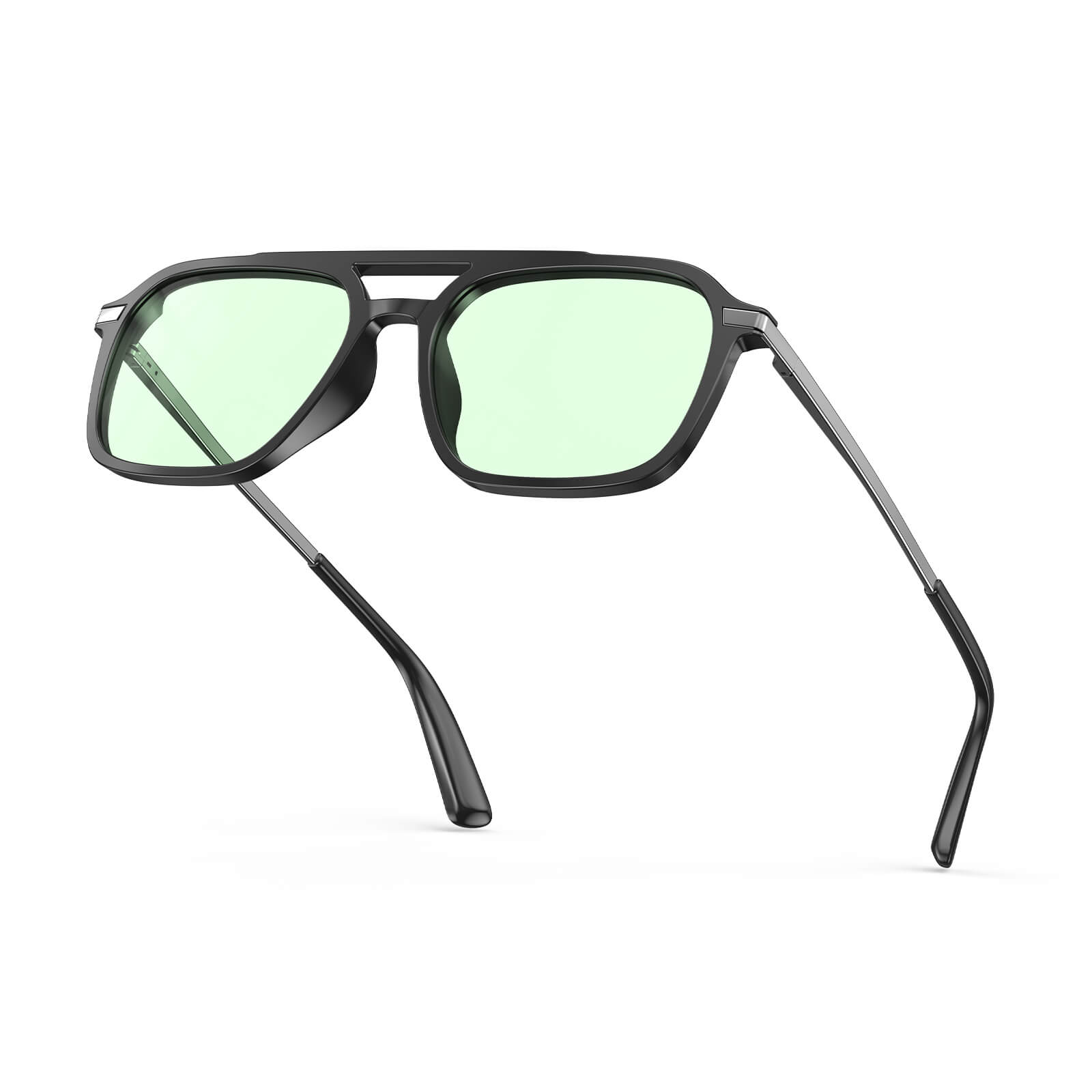 G3093 Green Lens Black Frame Blue Light Glasses (Top)