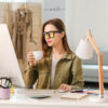 G8860 Yellow Lens Blue Light Reading Glasses (Model)
