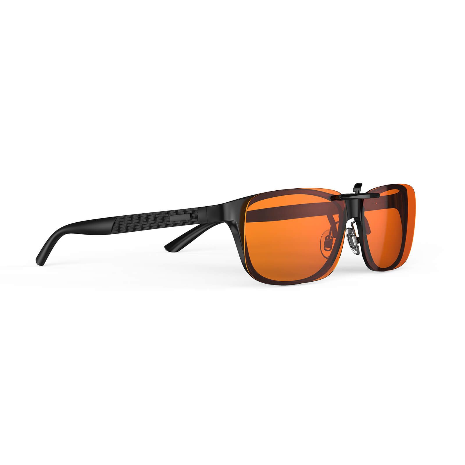 G981 Orange Lens Blue Light Non-Flip up Clip-On On-Glasses
