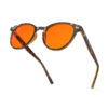 G3071-OrangeEase Round Orange Blue Light Glasses-Top