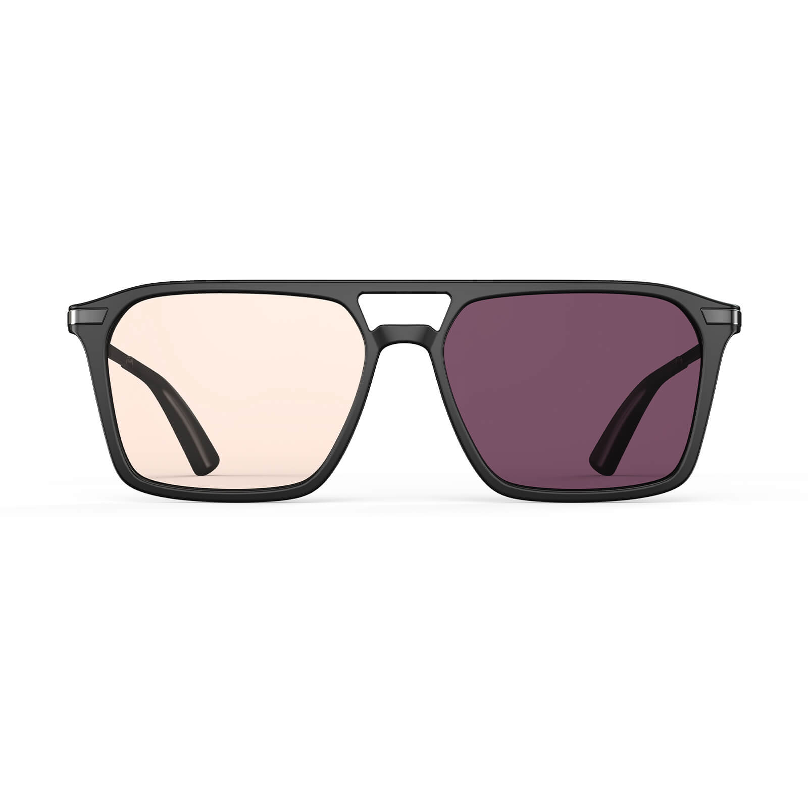 G3092 FL-41 Photochromic Rose Lens Migraine Glasses - Black Frame