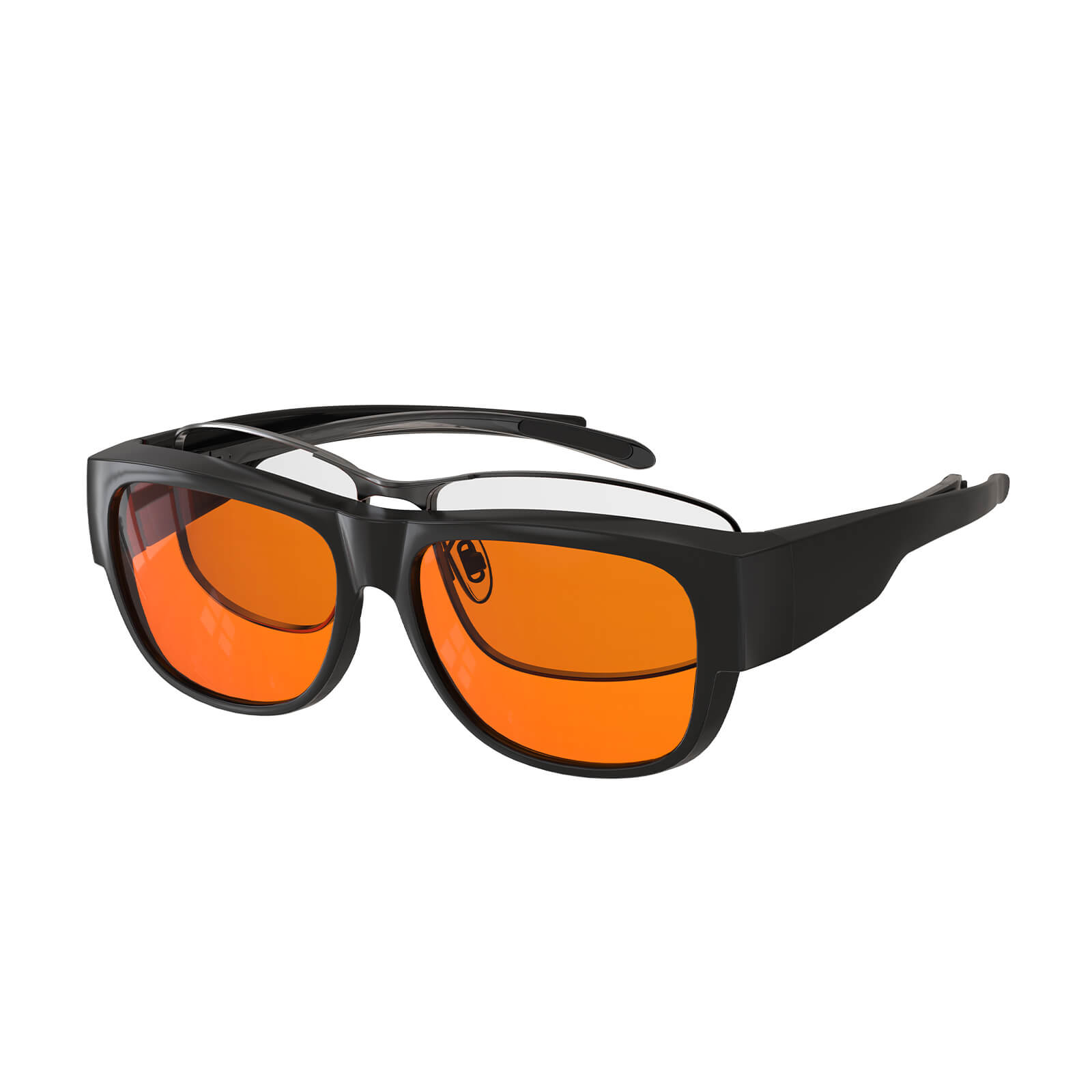 G3096 Orange Lens Blue Light Fit Over Glasses（65×50）- Side