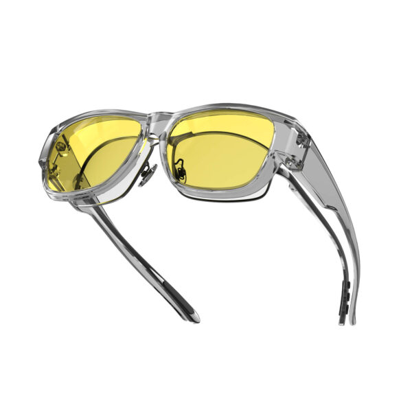 Goiteia3096 Grey Crystal Frame Night Driving Fitover Glasses - Top