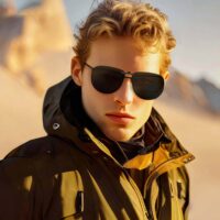 Goiteia991-Aviator Clip on Sunglasses - Super Dark(Model) Goiteia991-Aviator Clip on Sunglasses - Super Dark(Model)