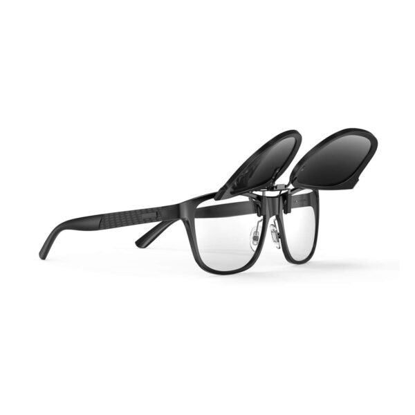 G9910 Oversized Black Polarized Lens Clip on Sunglasses - Onglass
