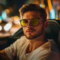 Goiteia9910-Oversized Flip up Clip on Night Driving Glasses（Model）