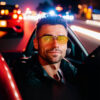 G994 Polarised Flip up Clip on Night Driving Glasses (Model))