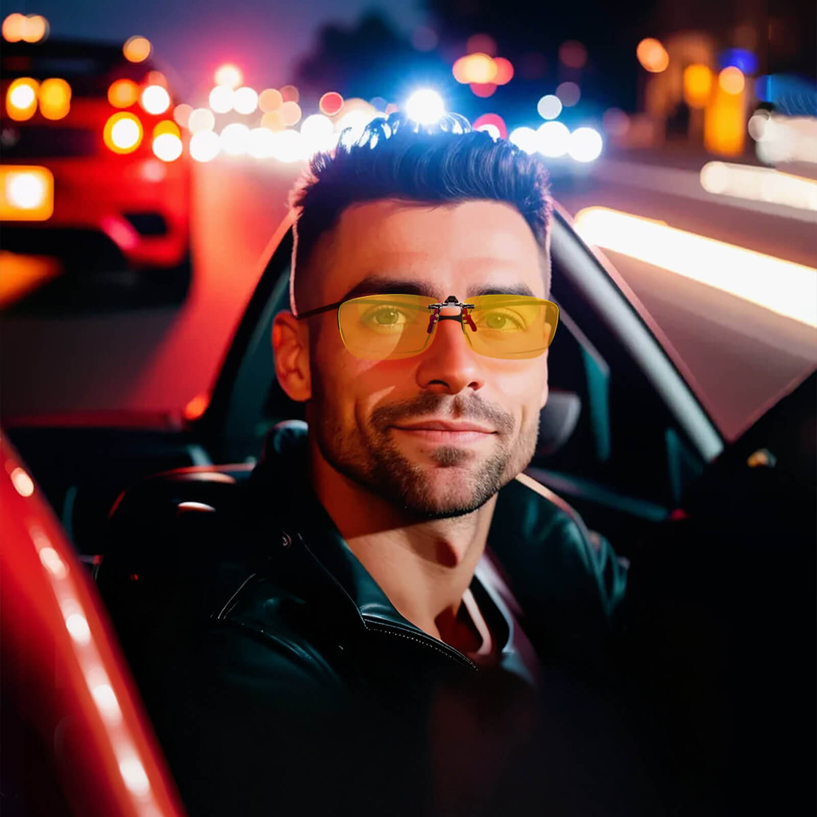G994 Polarised Flip up Clip on Night Driving Glasses (Model))