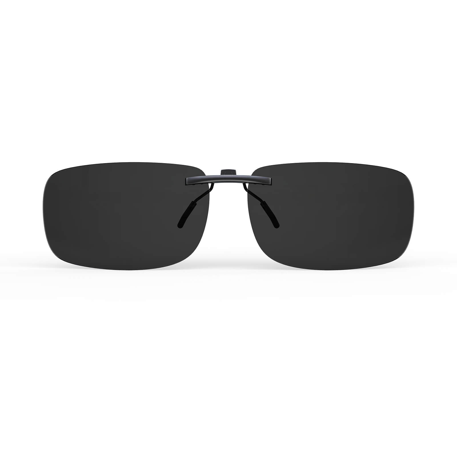 Goiteia995-Polarized Non-Flip up Clip on Sunglasses - Super Dark（Middle）