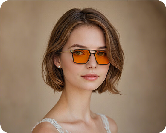 model-orange-lens
