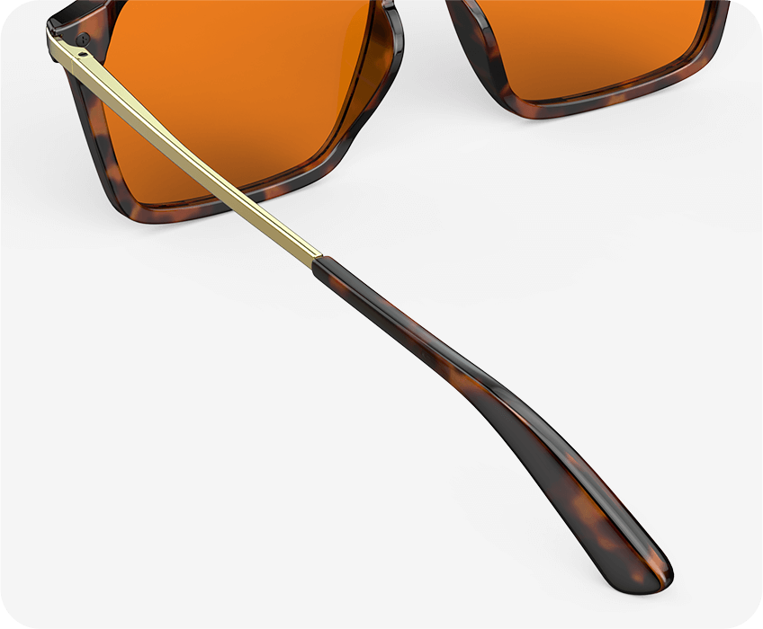 Premium Metal Temples Orange