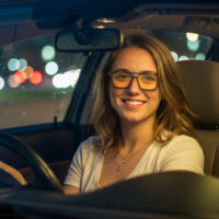 G30910-NightGuard Yellow Blue Light Glasses for Night Driving(Model)