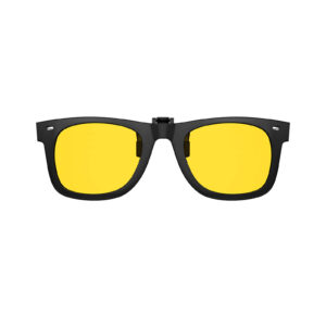 G9913 NightGuard Flip Up Clip on Night Driving Glasses-Black Frame
