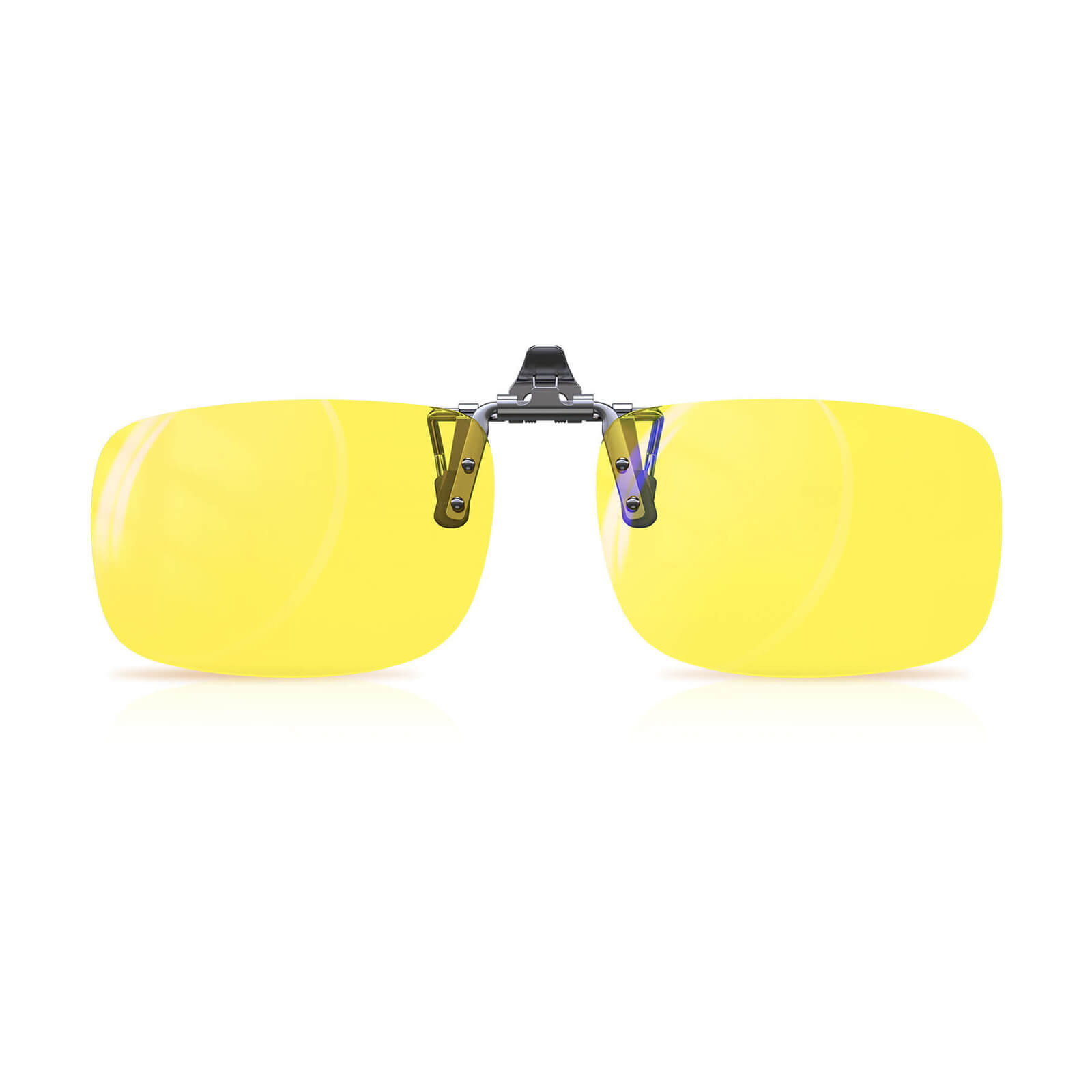 G982-YellowEase Yellow Blue Light Filp Up Clip On Glasses(Middle)