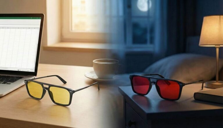 Master Your Circadian Rhythm with Yellow & Red Lens Glasses