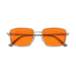 G3037-OrangeEase Blue Light Blocking Glasses for Eye Relief, Ultra-Lightweight Metal Frame