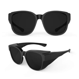 G3198-Polarized Wrap Around Cataract Sunglasses for Light Sensitivity, Post Eye Surgery Sunglasses