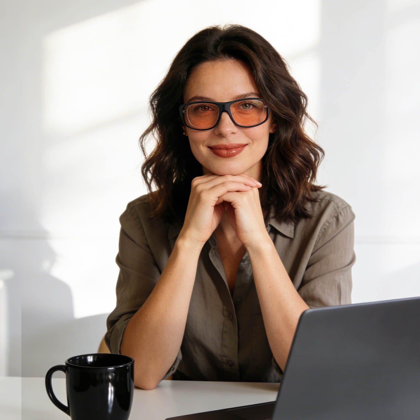 G3492 FL-Rose Migraine Glasses Fit Over Prescription Glasses (MODEL)