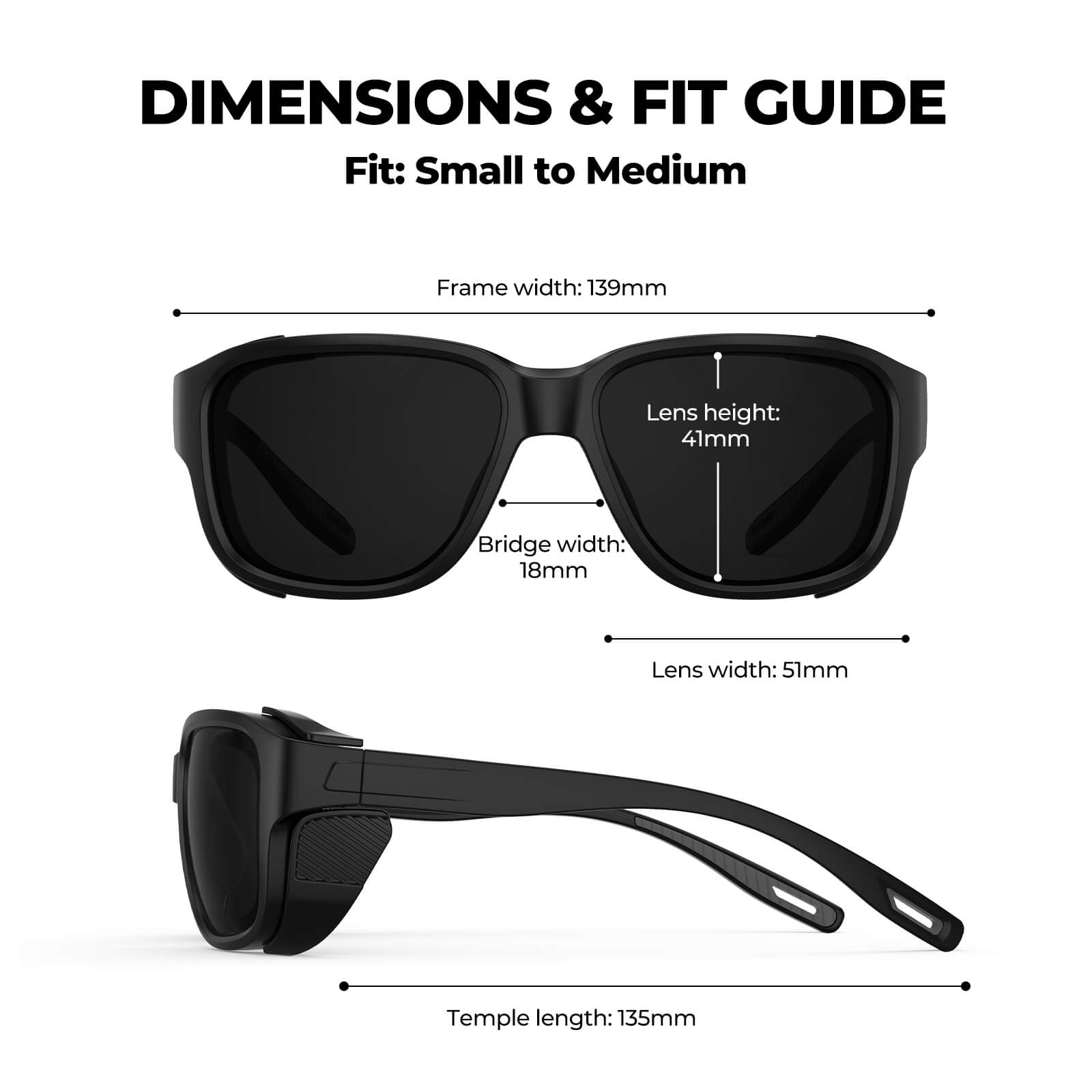 G3058-Polarized Wrap Around Sunglasses with Detachable Side Shields(Size) G3058-Polarized Wrap Around Sunglasses with Detachable Side Shields(Size)