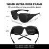 G3198-Polarized Wrap Around Cataract Sunglasses for Light Sensitivity - Super Dark(Size)