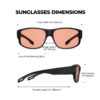 G3492 FL-Rose Migraine Glasses Fit Over Prescription Glasses (Size)