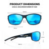 G900-Wrap Around Polarized Cycling Sunglasses with Ice Blue Lens(Size)