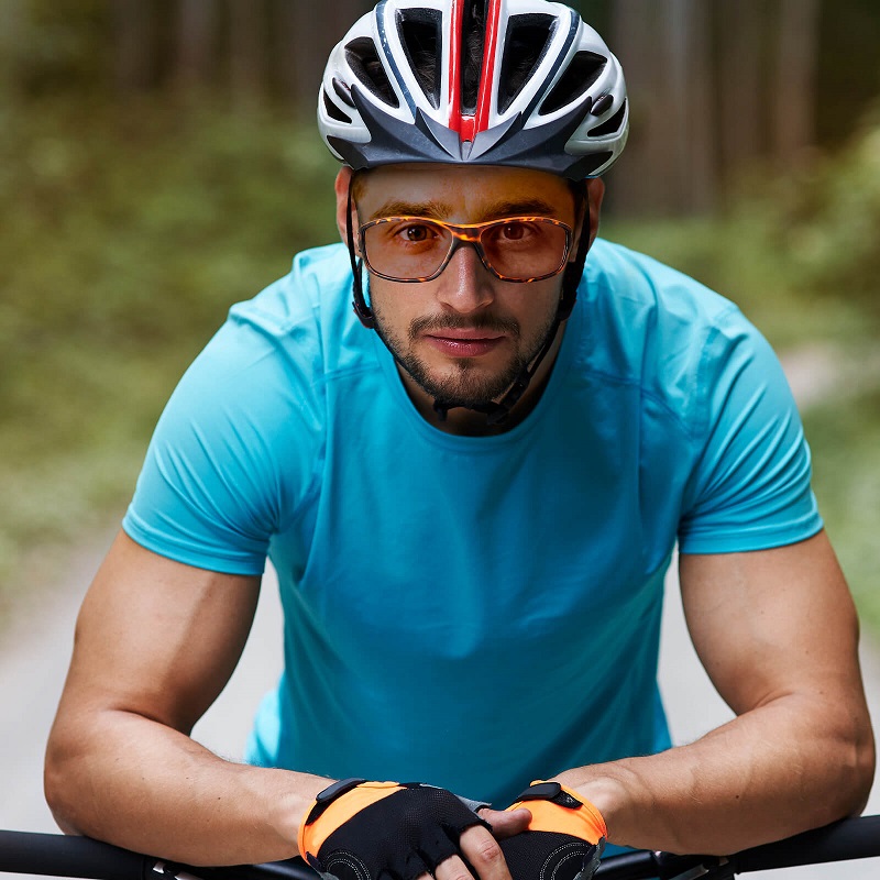 G900-Wrap Around Polarized Cycling Sunglasses with Canyon Brown Lens