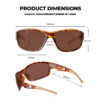 G900-Wrap Around Polarized Cycling Sunglasses with Canyon Brown Lens