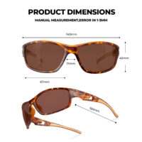 G900-Wrap Around Polarized Cycling Sunglasses with Canyon Brown Lens