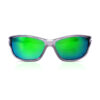 G900-Wrap Around Polarized Cycling Sunglasses with Green Mirrored Lens, Lightweight TR90 Frame