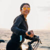 G900-Wrap Around Polarized Cycling Sunglasses with Orange Lens(Model)