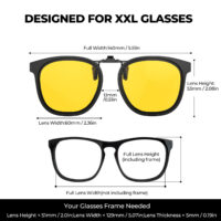G9910-NightGuard Oversized Clip on Night Driving Glasses(Size)
