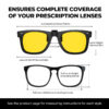G9913 NightGuard Flip Up Clip on Night Driving Glasses-Black Frame(Size) G9913 NightGuard Flip Up Clip on Night Driving Glasses-Black Frame(Size)