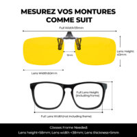 G994-NightGuard Polarised Flip up Clip on Night Driving Glasses(Middle Size)