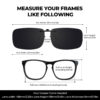 Goiteia995-Polarized Non-Flip up Clip on Sunglasses - Super Dark(Middle Size)