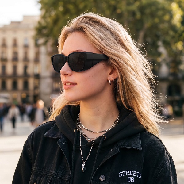 G3698-Polarized Wrap Around Cataract Sunglasses for Light Sensitivity