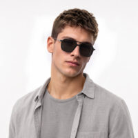 Magnetic Clip On Glasses Grey Lens - Model