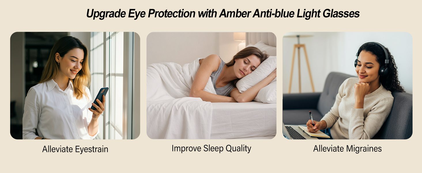 Upgrade Eye Protection with Amber Anti-blue Light Glasses