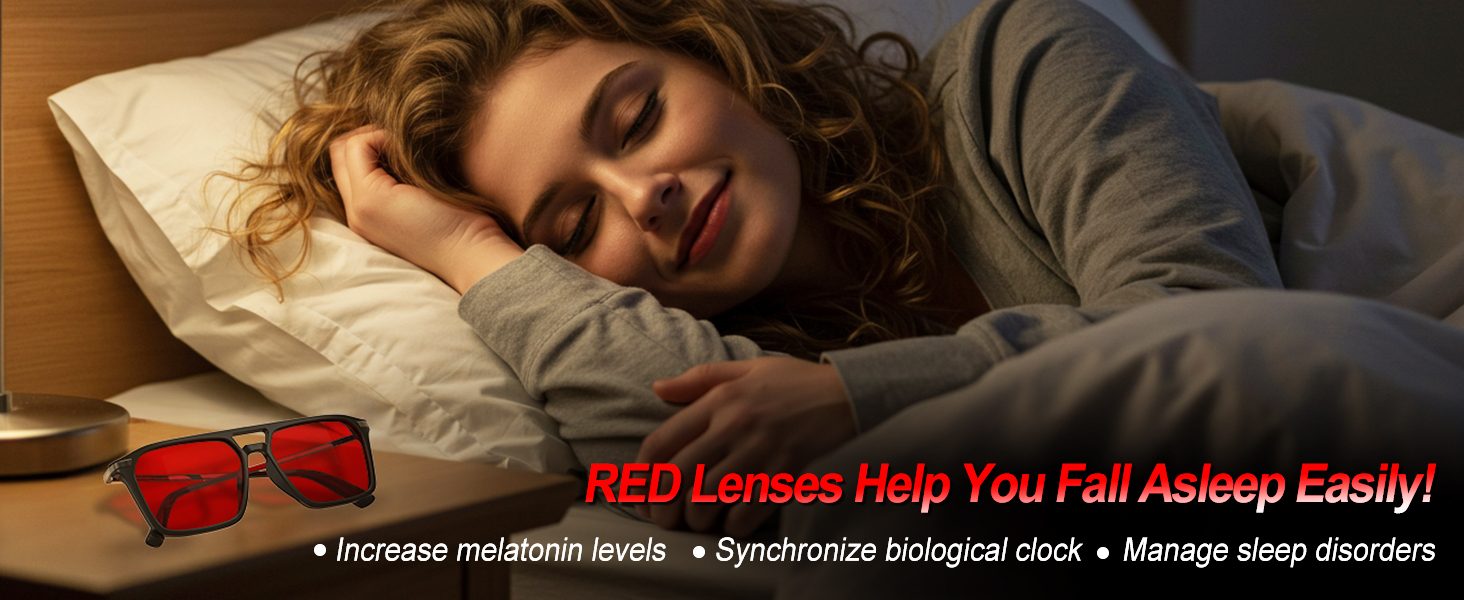 red lenses help you fall asleep easily